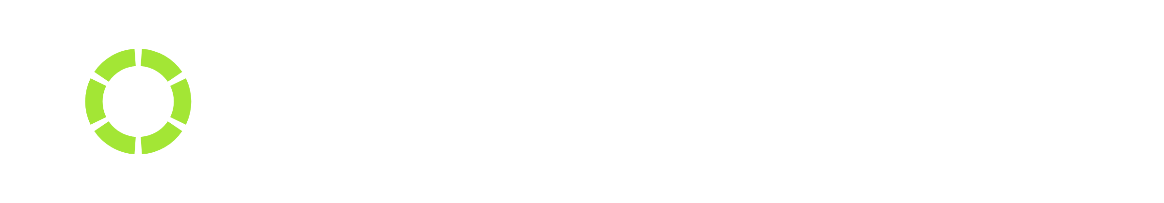 Lime mark with a white wordmark on a transparent ground